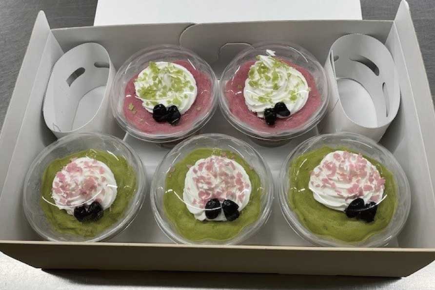 宇治抹茶とラズベリーの冷んやりぜんざい 5個入セット 送料込み